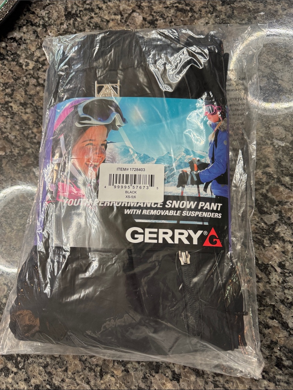 GERRY Youth Performance Snow Pant - Black NWT 5/6